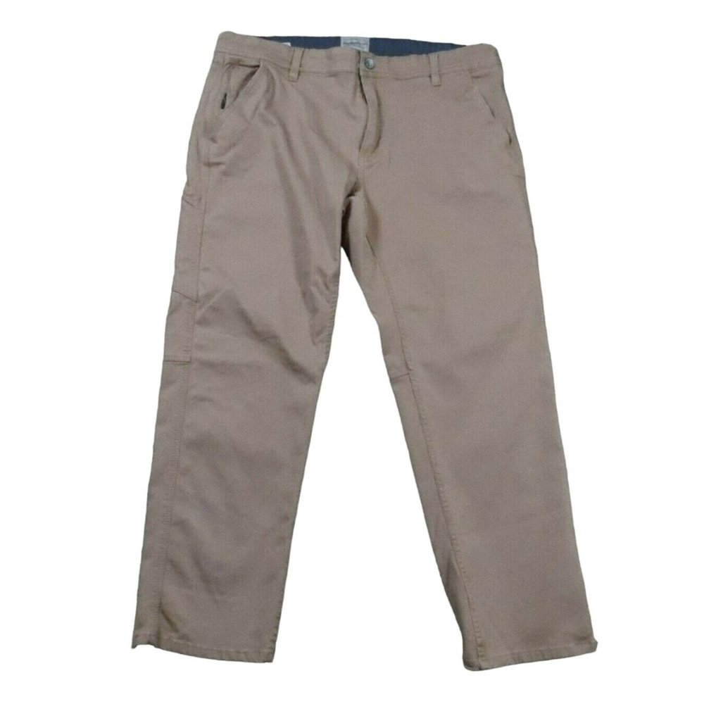 WEATHERPROOF Jeans Men's VINTAGE Straight Leg Utility Canvas Brown 38X30